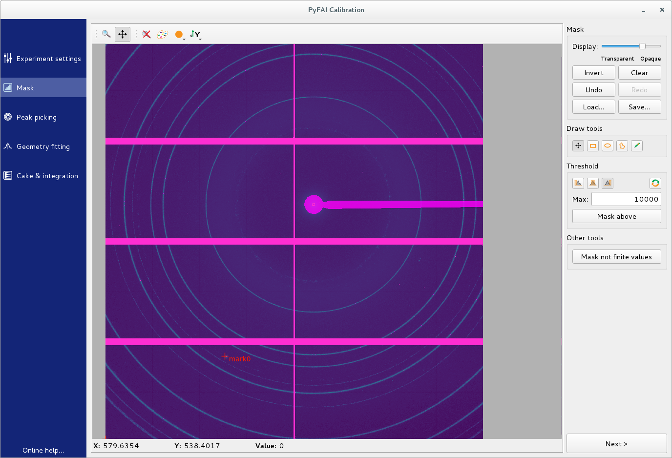 Azimuthal integration